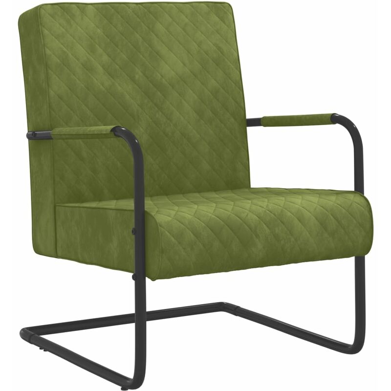 

Silla voladiza de terciopelo verde claro