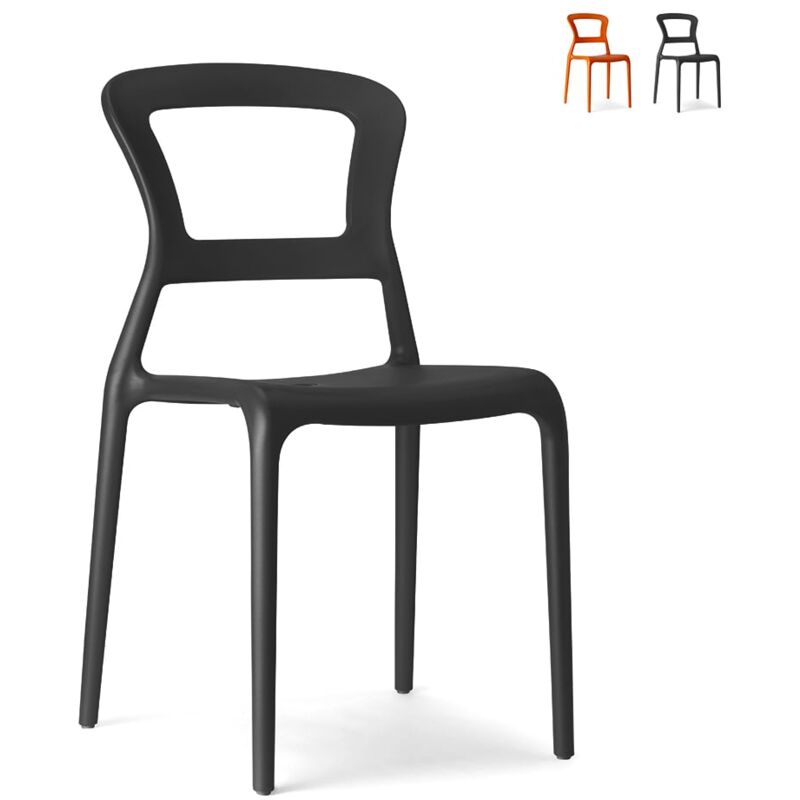 

Silla apilable de diseño moderno para cocina, bar y restaurante Scab Pepper | Antracita