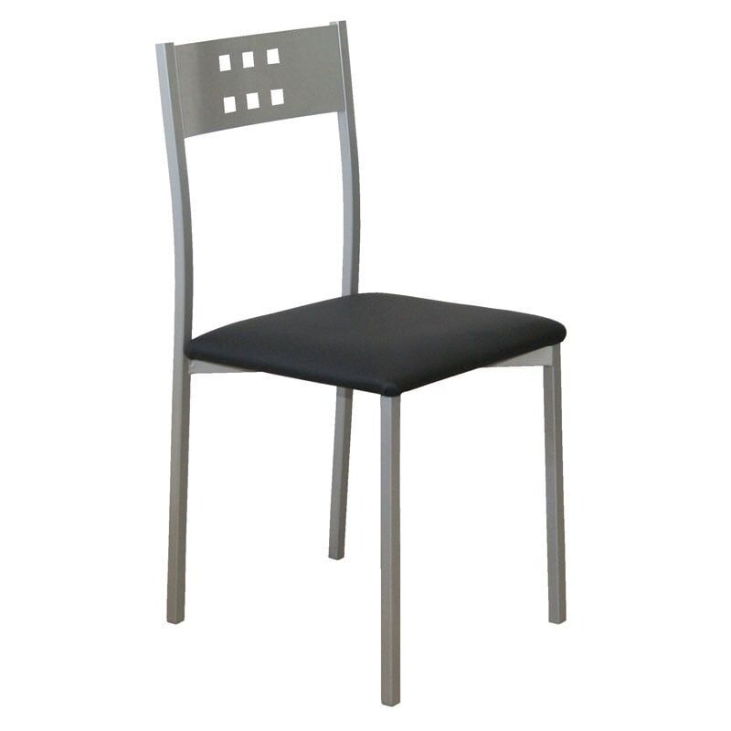 

Sillas Cocina Color Negro Costa Patas Gris Estilo Moderno 86X47X41 - Pack 4 Sillas