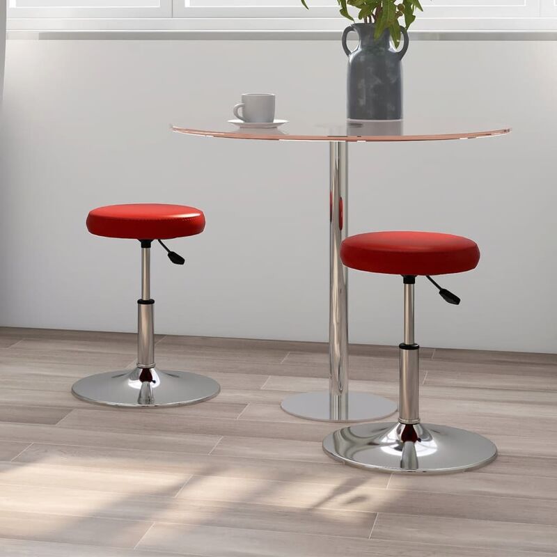 

Sillas comedor 2 unidades cuero sintético rojo vino tinto