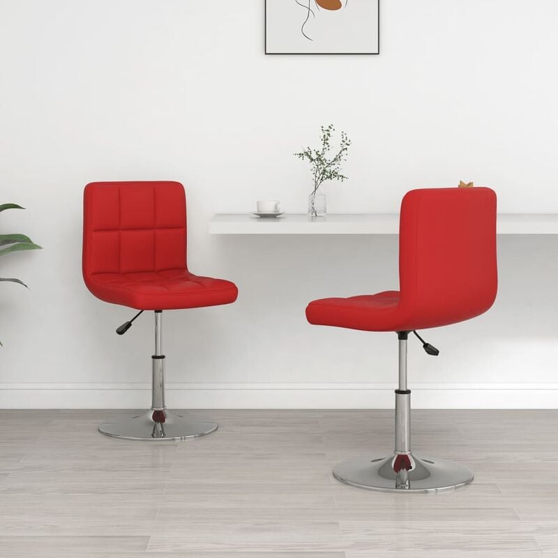 

Sillas comedor 2 unidades cuero sintético rojo vino tinto