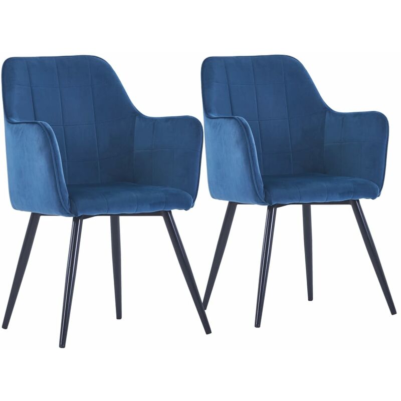 

Sillas comedor 2 unidades de terciopelo azul