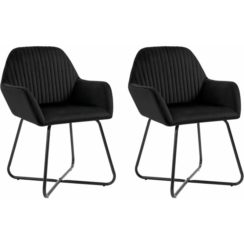 

Sillas comedor 2 unidades de terciopelo negro