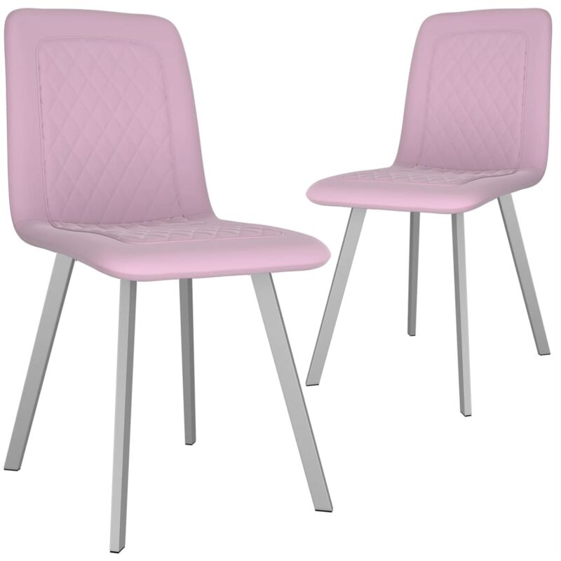 

vidaXL Sillas de Comedor Terciopelo 2 Unidades Rosa - Rosa