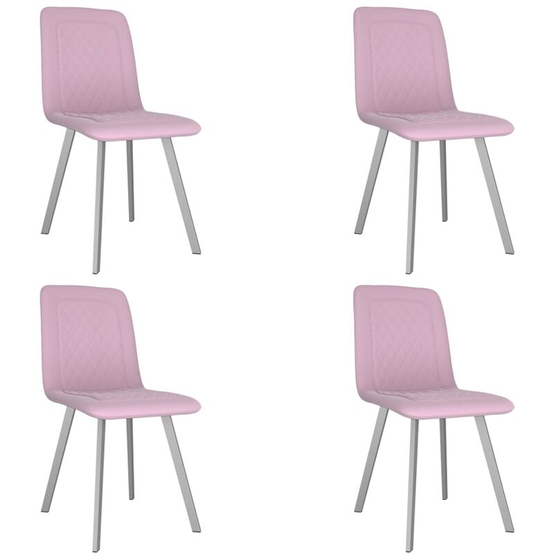 

vidaXL Sillas de Comedor Terciopelo 4 Unidades Rosa - Rosa