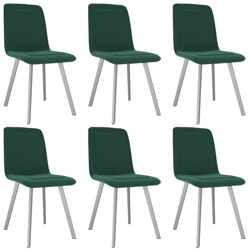 

vidaXL Sillas de Comedor Terciopelo 6 Unidades Verde - Verde