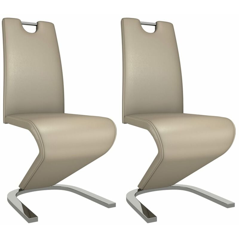 

Happyshopping - Sillas comedor en zigzag 2 uds cuero sintetico color capuchino