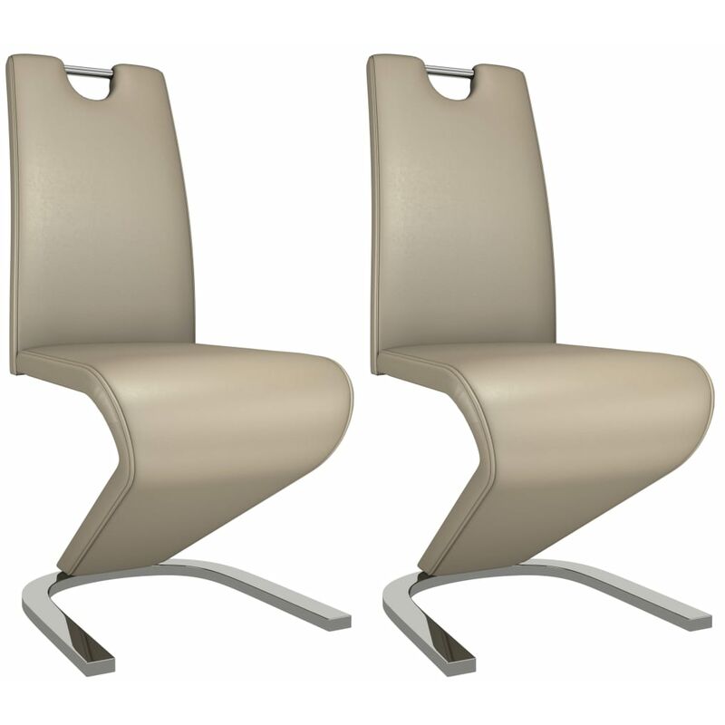 

Sillas comedor en zigzag 2 uds cuero sintético color capuchino