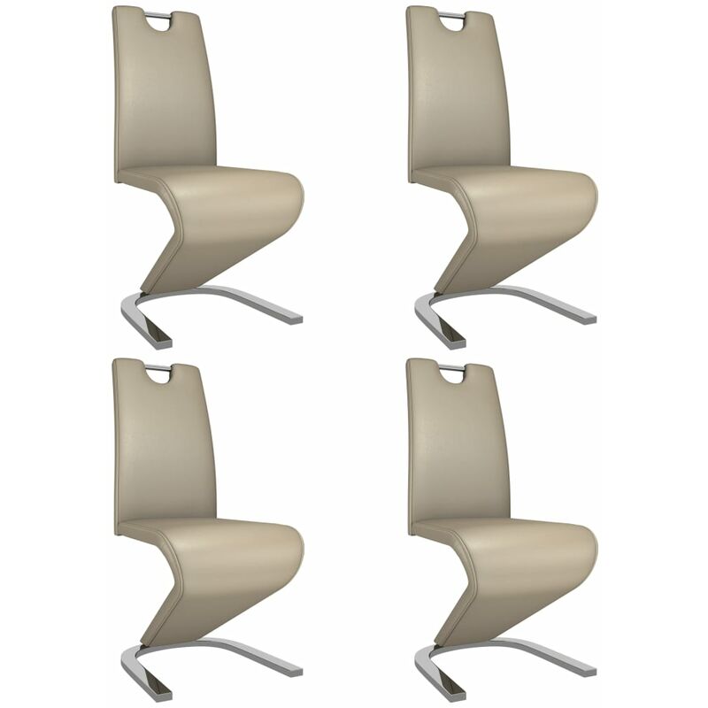 

Sillas comedor en zigzag 4 uds cuero sintético color capuchino