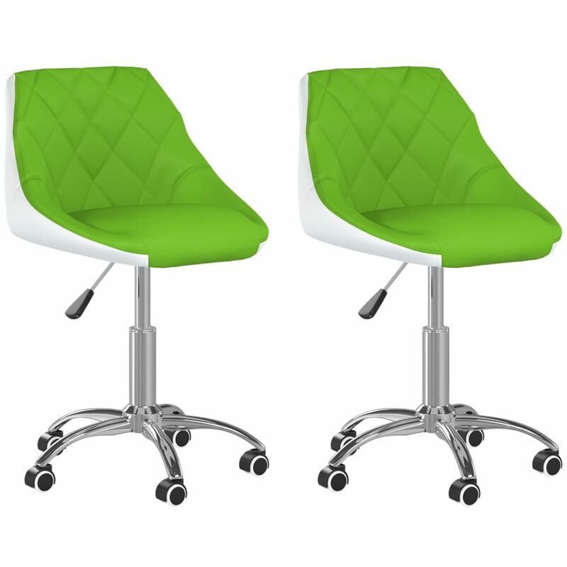 

Sillas comedor giratorias 2 uds cuero sintético verde blanco