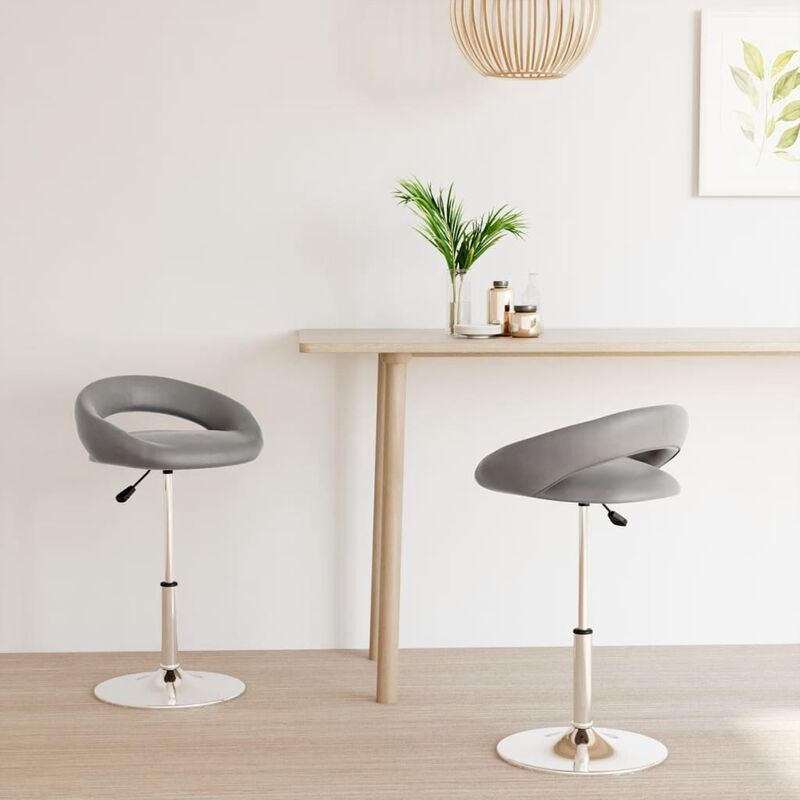 

Sillas comedor giratorias 2 unidades cuero sintético gris