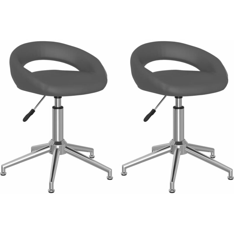 

Sillas comedor giratorias 2 unidades cuero sintético gris