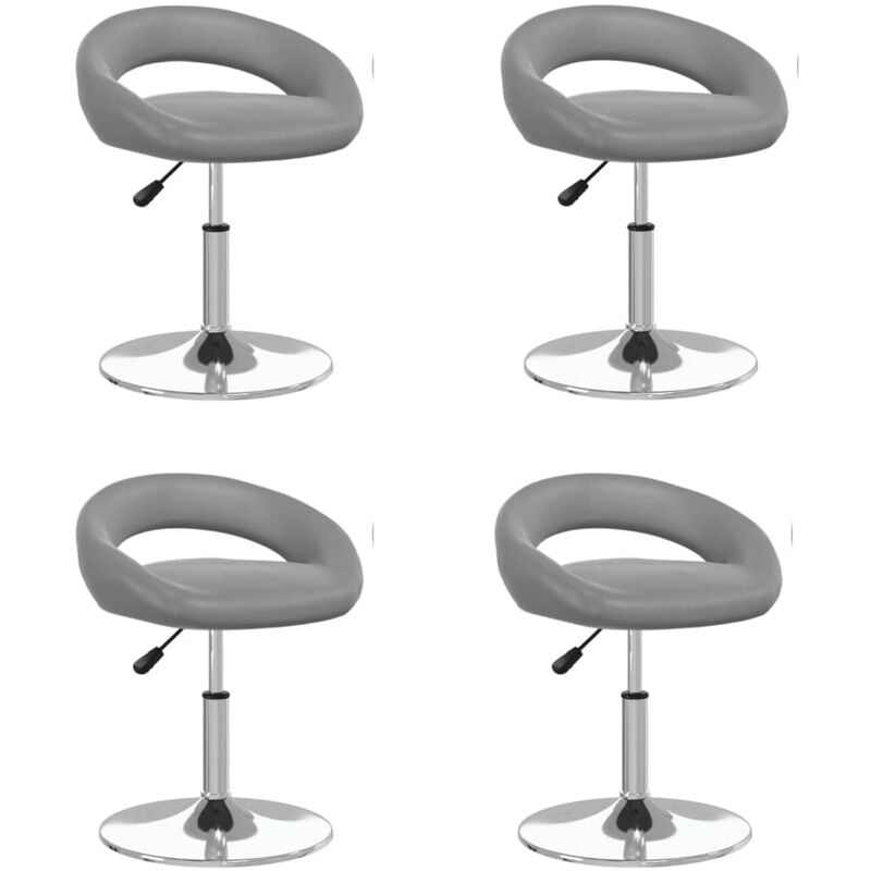 

Sillas comedor giratorias 4 unidades cuero sintético gris