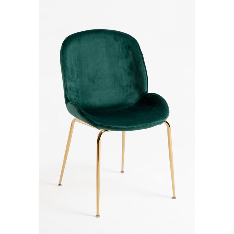 Sillas Comedor - Silla Bille Golden Terciopelo - Verde