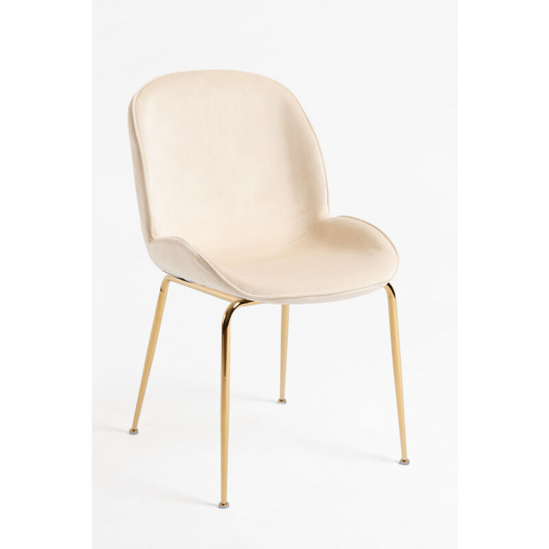 Sillas Comedor - Silla Bille Golden Terciopelo - Beige