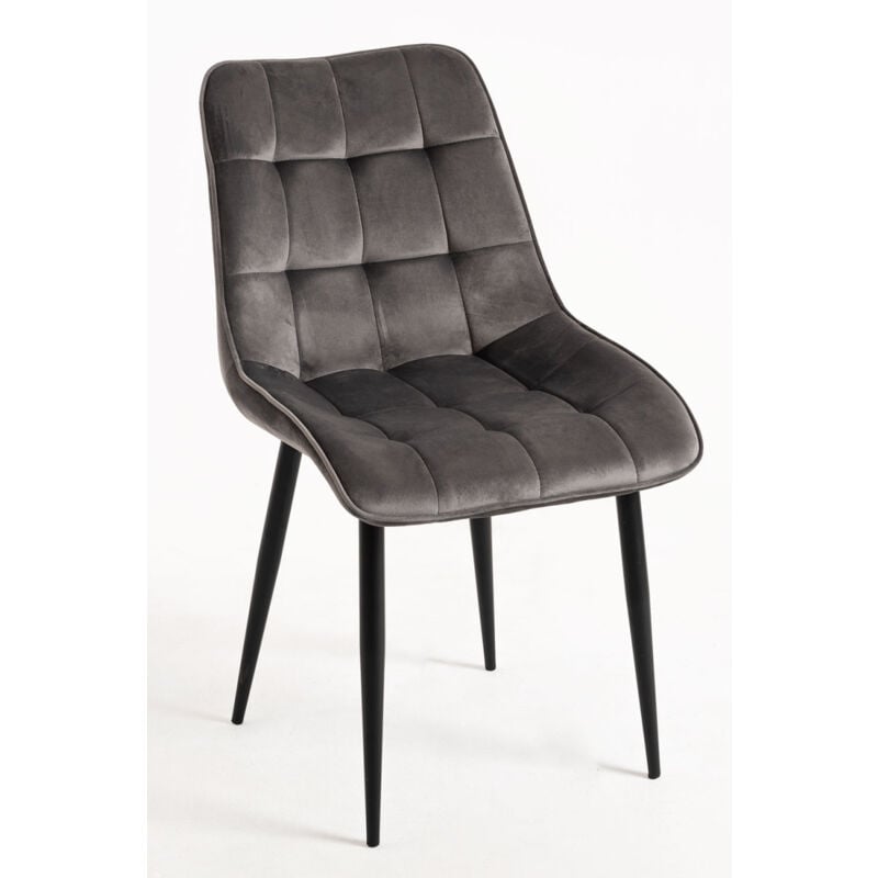 

Sillas Comedor - Silla Cade Terciopelo - Gris oscuro