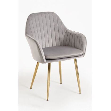 Sillas Comedor - Silla Chic Golden - Gris claro