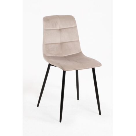 Sillas Comedor - Silla Daris Terciopelo - Gris claro