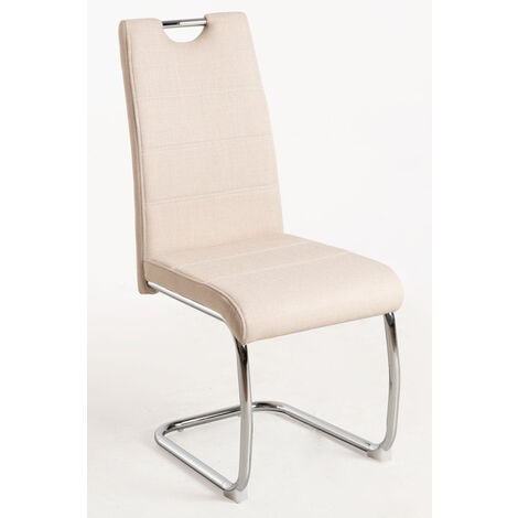 Sillas Comedor - Silla Hallen Tela - Beige