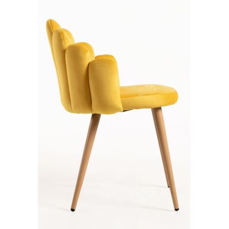 Sillas Comedor - Silla Hand Terciopelo - Amarillo