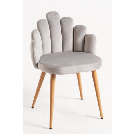 Sillas Comedor - Silla Hand Terciopelo - Gris