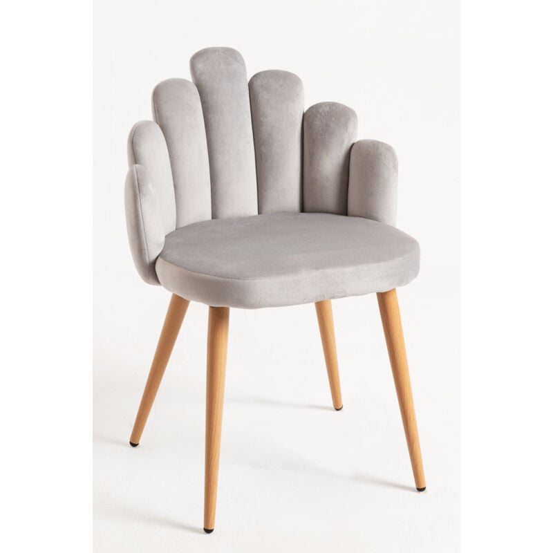 

Sillas Comedor - Silla Hand Terciopelo - Gris