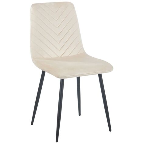 Sillas Comedor - Silla Kisa Black Terciopelo - Beige
