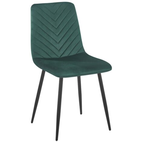 Sillas Comedor - Silla Kisa Black Terciopelo - Verde