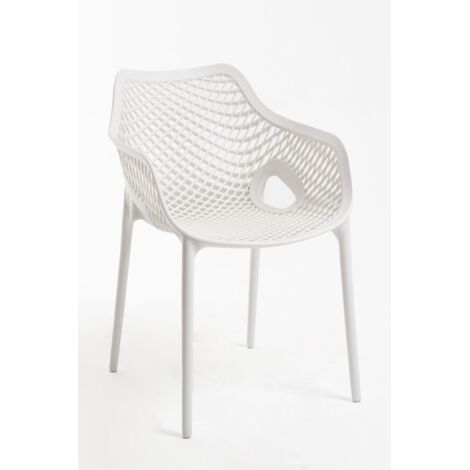 Sillas Comedor - Silla Kusin con Brazos - Blanco