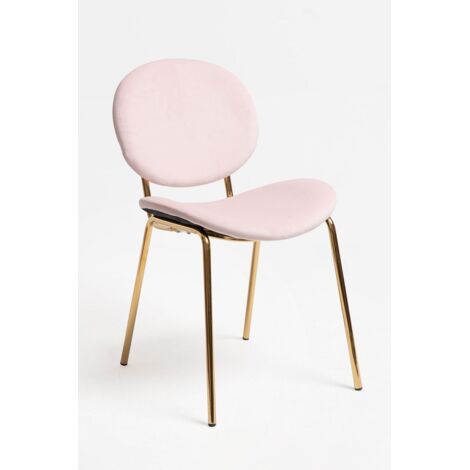 Sillas Comedor - Silla Lenor Golden Terciopelo - Rosa