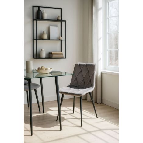 Sillas Comedor - Silla Lyke Terciopelo - Gris oscuro