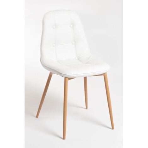 REGALOS MIGUEL Sillas Comedor - Silla Plazi - Blanco