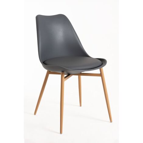 Sillas Comedor - Silla Raler - Gris oscuro