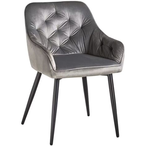 Sillas Comedor - Silla Salle Terciopelo - Gris oscuro