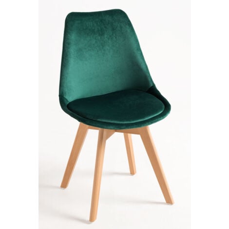 Sillas Comedor - Silla Synk Terciopelo - Verde