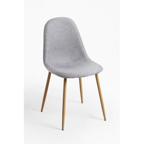 Sillas Comedor - Silla Teok Tela - Gris claro