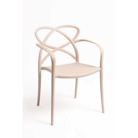 Sillas Comedor - Silla Vella con Reposabrazos - Taupe