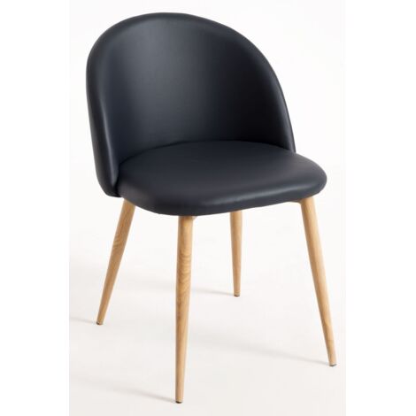 Sillas Comedor - Silla Vint Polipiel - Negro