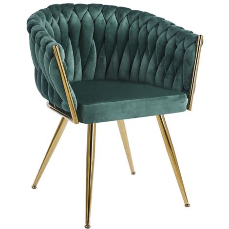 Sillas Comedor - Silla Widny Golden Terciopelo - Verde