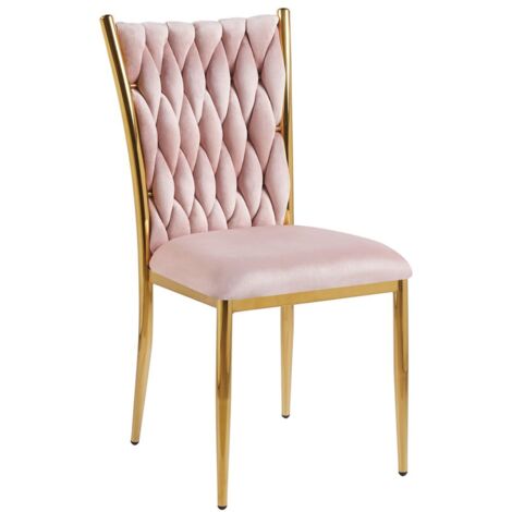 Sillas Comedor - Silla Wiwen Golden Terciopelo - Rosa