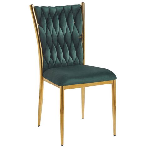 Sillas Comedor - Silla Wiwen Golden Terciopelo - Verde