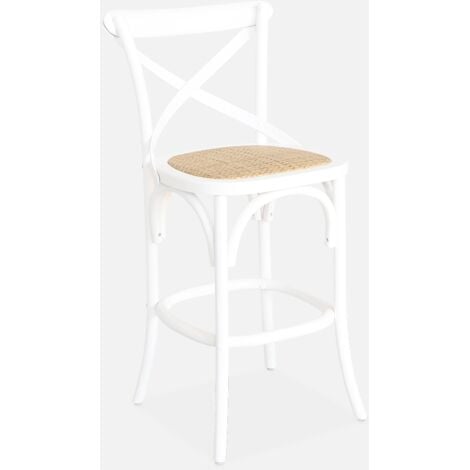 SWEEEK Sillas de bar bistró vintage madera