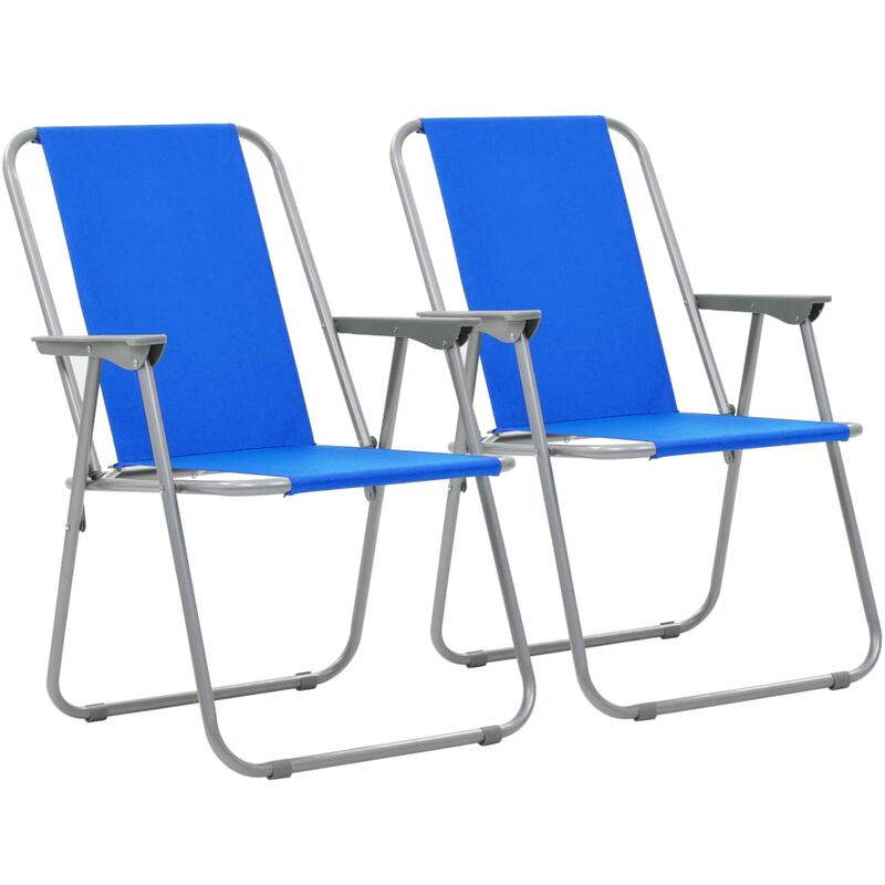 

Happyshopping - Sillas de camping plegables 52x59x80 cm 2 unidades azul