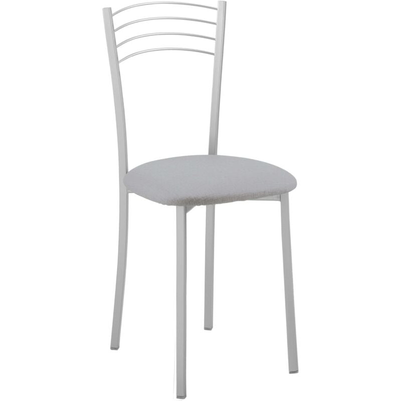 

Sillas de Cocina Comedor Estilo Moderno Color Gris Metal y Poliuretano Ligeras 89x40x45 cm - PACK 4 SILLAS