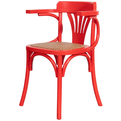 Sillas de cocina de madera 45x42x77 cm Silla con reposabrazos Silla Thonet vintage Sillas de comedor Silla de cocina de ratán