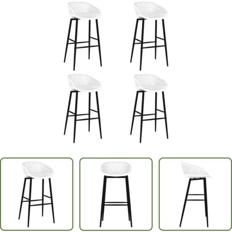 Sillas de cocina -  Taburetes de cocina 4 unidades blanco