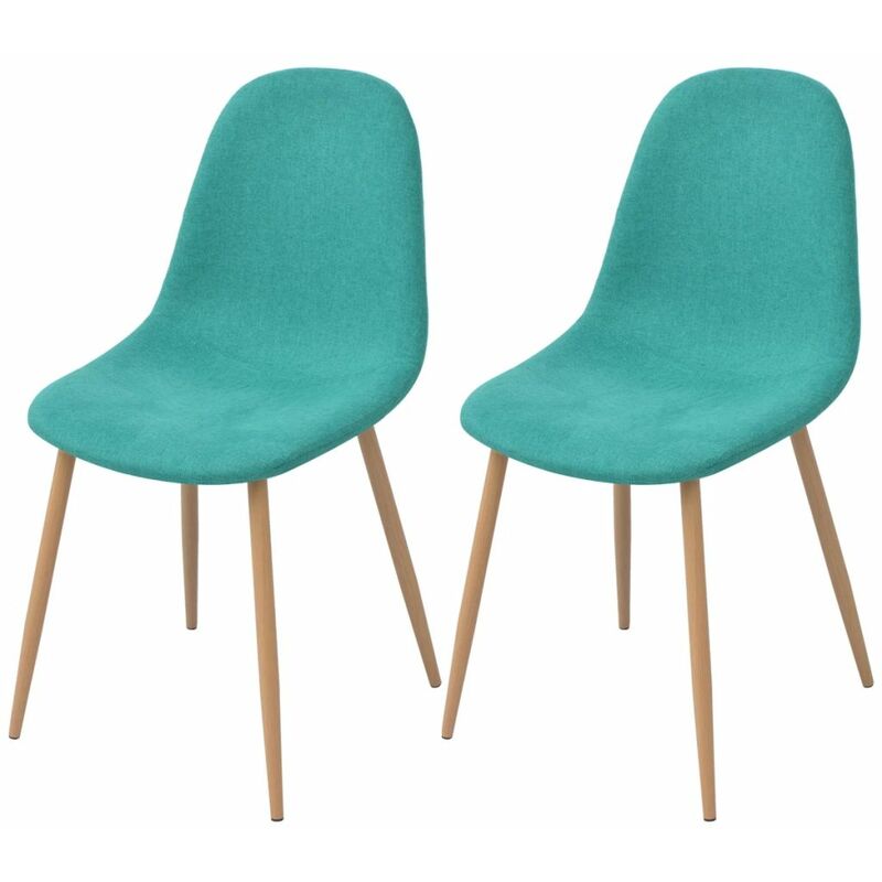 

Happyshopping - Sillas de comedor 2 pcs tela verde
