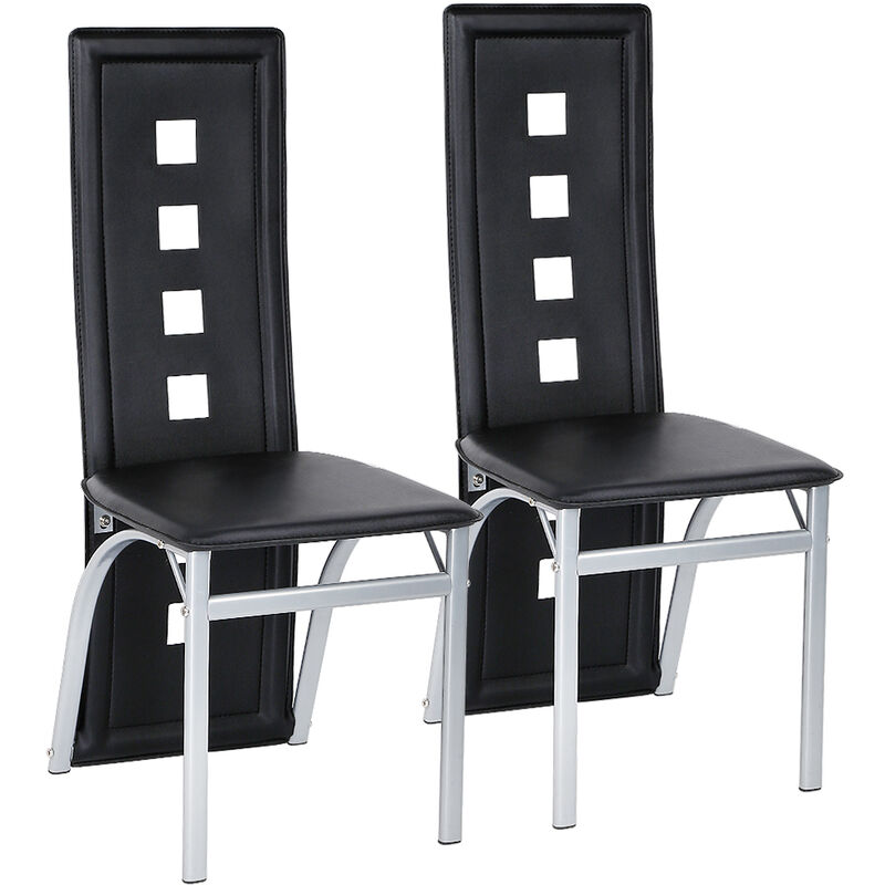 

Sillas de comedor 2 Sillas de comedor 2 Sillas de comedor SET Cocina Silla de comedor Negro