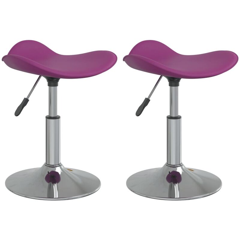 

Sillas de comedor 2 uds acero cromado y cuero artificial morado