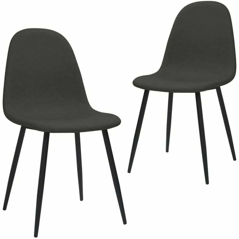 

Sillas de comedor 2 uds cuero sintetico negro 45x54,5x87 cm